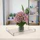 Acrylic Serving Tray (45x35)cm, Spill Proof, Clear Decorative Tray, Coffee tray, Table Countertop with Handles tray 