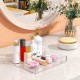 Acrylic Serving Tray (38x38)cm, Spill Proof, Clear Decorative Tray, Coffee tray, Table Countertop with Handles tray 