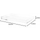 Clear Acrylic Tray-Decorative Clear Rectangular Organizer for Bedside, Bathroom or Office Storage (26.67x15.24x2.54 cm)