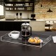 Acrylic Serving Tray (50x30)cm, Spill Proof, Clear Decorative Tray, Coffee tray, Table Countertop with Handles tray 