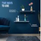 Clear Acrylic Shelves for Wall - Pack of 3 Invisible Floating Bookshelf with Installation Kit & Covers to Hide Screws - Decoration & Storage Acrylic Wall Shelf s Room, Bathroom & Kitchen
