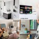 Clear Acrylic Floating Shelves with Hole design for cable - Easily Expand Wall Space - Small Wall Shelf for Bedroom, Bathroom, Gaming Room, Living Room, Office (2 Pack)