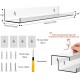 Clear Acrylic Floating Shelf for Wall, Wall Display Shelves Storage Rack for Bathroom Living Room Kitchen and Office (40cm)(2 Pack)