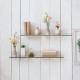 Clear Acrylic Floating Shelf for Wall, Wall Display Shelves Storage Rack for Bathroom Living Room Kitchen and Office (40cm)(2 Pack)