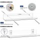 Clear Acrylic Floating Shelf for Wall, Wall Display Shelves Storage Rack for Bathroom Living Room Kitchen and Office (40cm)(2 Pack)