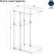 Clear Acrylic Side Table 3 Tiers (C Shape) Small Snack Table for Living Room, Bedroom, Bathroom