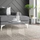 Clear Acrylic End Table with Rounded Edges, Small Side Table, for Living Room, Bedrooms, Modern Occasional Tables