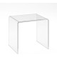 Clear Acrylic End Table with Rounded Edges, Small Side Table, for Living Room, Bedrooms, Modern Occasional Tables