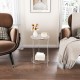 Clear Acrylic Round Side Table 2-Tier, Small End Table for Small Spaces, Nightstand/Bedside Table for Living Room, Bedroom (Set of 2)