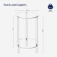 Clear Acrylic Round Side Table 2-Tier, Small End Table for Small Spaces, Nightstand/Bedside Table for Living Room, Bedroom (Set of 2)