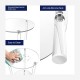 Clear Acrylic Round Side Table 2-Tier, Small End Table for Small Spaces, Nightstand/Bedside Table for Living Room, Bedroom (Set of 2)
