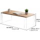 Acrylic Coffee Table for Living Room, Clear Acrylic Legs with Wood Desktop, bed table, side table for Home, Office & Study