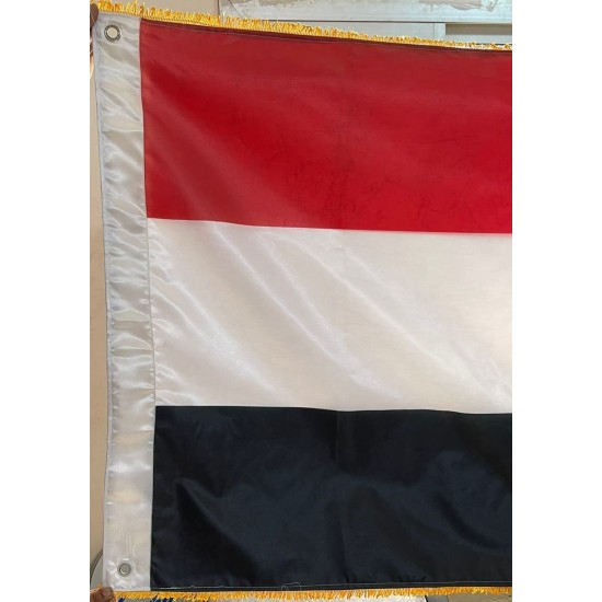 EGYPTIAN National Flag, printed fabric,(150x90)cm, double sided (double layers), decorated 3 sides, indoor outdoor