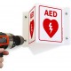 Acrylic "AED" Projecting Sign (15x15cm)