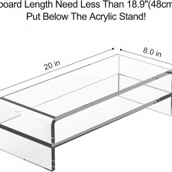 Acrylic Monitor Stand, 2 Tiers Computer Monitor Riser, Monitor Riser,Office, Business, PC Desk Stand for Keyboard Storage