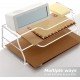Clear Acrylic Desktop Organizer Box, 2 Compartments Countertop Office Accessories and Paper Storage Holder