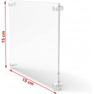 Clear Acrylic Sign 2 Sheets per Set, Name Holder (3mm) (15x15cm)