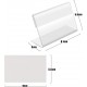 Mini Clear Acrylic Sign Display Holder, Horizontal Slanted L-Shape (80mm x 50mm)(12 PCS)