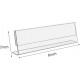 Clear Acrylic Name Plates for Desks, Horizontal Slant Back (5x20cm) Sign Holder for Table Display for Office, Meeting Room & Classroom, Blank (12 Pack)
