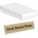 Clear Acrylic Name Plates for Desks, Horizontal Slant Back (5x20cm) Sign Holder for Table Display for Office, Meeting Room & Classroom, Blank (12 Pack)