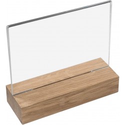 Clear Acrylic Table Stand with Wooden Base, A6 Landscape Format (5 Pack)