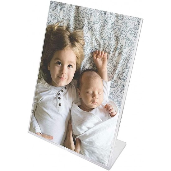 Acrylic Slant Back Sign Holder, size A5 (2 Pack)