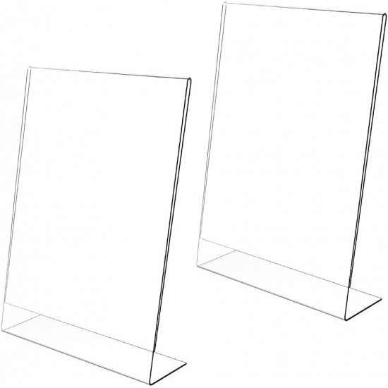 Acrylic Slant Back Sign Holder, size A5 (2 Pack)