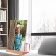 Clear Acrylic Sign Holder, Display Stands Sign, Wood Base, (29.7x21cm), for Restaurant, Hotel & Events (3 Pack)